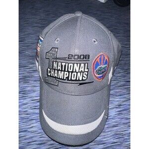 Florida Gators Hat Cap Gray NCAA Football 2008 BCS Champion Nike Locker Room
